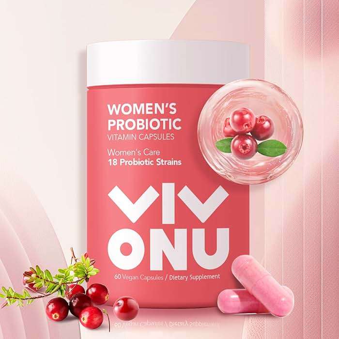 VivoNu Women's Probiotic,Prebiotics & Lactobacillus Probiotic Blend,60 Billion CFUs,18 Strains,Help Women's Health,Boost Immune,Digestive,Gut,Promote Healthy Vaginal Odor & Vaginal Flora - Image 1
