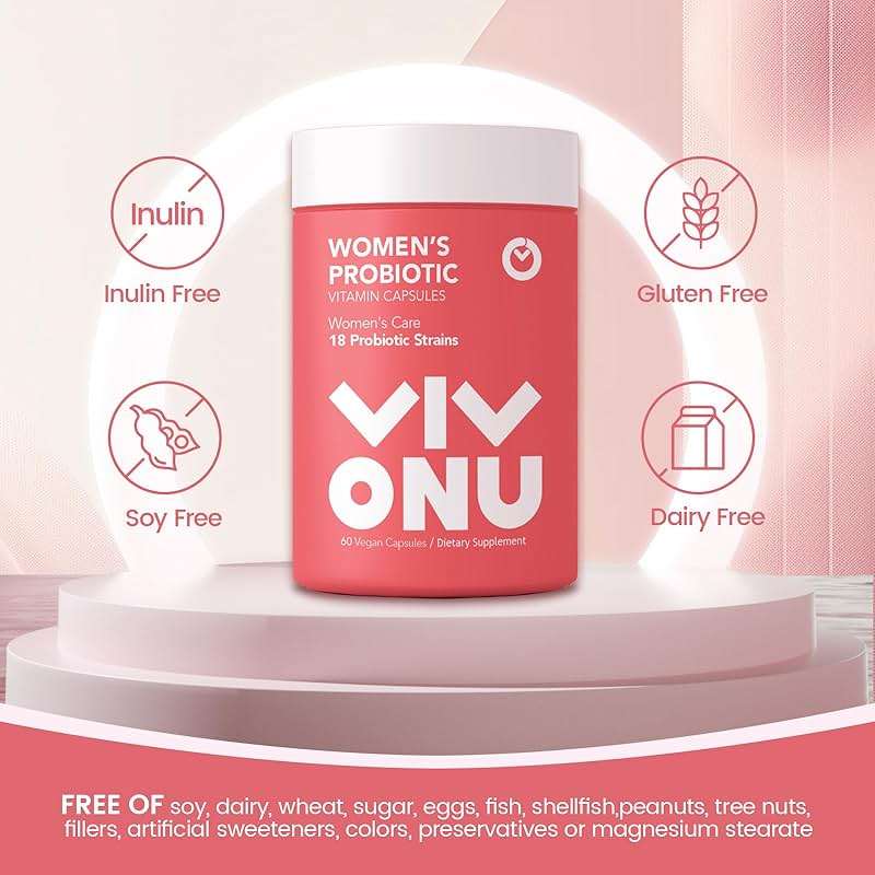VivoNu Women's Probiotic,Prebiotics & Lactobacillus Probiotic Blend,60 Billion CFUs,18 Strains,Help Women's Health,Boost Immune,Digestive,Gut,Promote Healthy Vaginal Odor & Vaginal Flora - Image 7