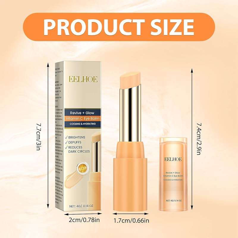 Tbexem Revive Glow Vitamin C Eye Balm, Hydrating Eye Cream,Improve Dark Circles,Brightens Skin Tone,Reduces Puffiness(2PCS) - Image 6