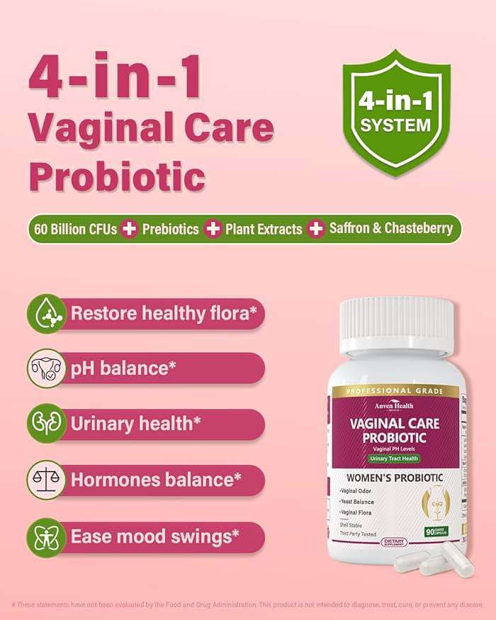 Anven Health Vaginal Probiotics for Women - pH Balance & Healthy Odor Support with Lactobacillus, Prebiotics & Cranberry - 60 Billion CFU for Feminine Flora, Urinary Tract & Hormonal Balance - 90 Caps - Image 3