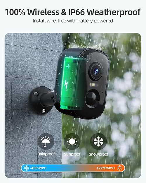 2K Security Cameras Wireless Outdoor, 2 Pack Battery Powered WiFi Cameras for Home Security with AI Motion Detection, Spotlight Color Night Vision, 2-Way Talk, Siren Alarm, IP65, Cloud/SD Storage - Image 5