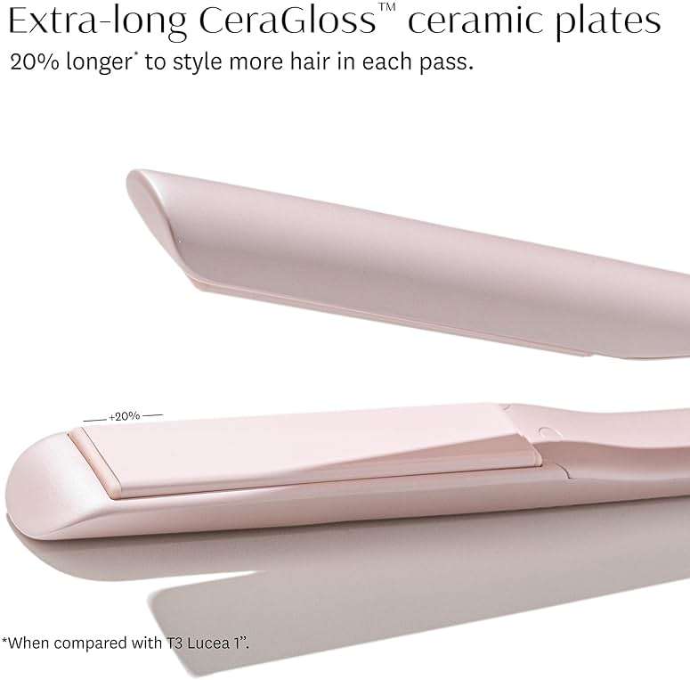 T3 SinglePass Smooth X Flat Iron, Professional Hair Straightener for Women with Extra-Long Korean Ceramic Plates & 9 Heat Settings for Straightening, Curling & Waving Fine to Thick Hair - Image 6