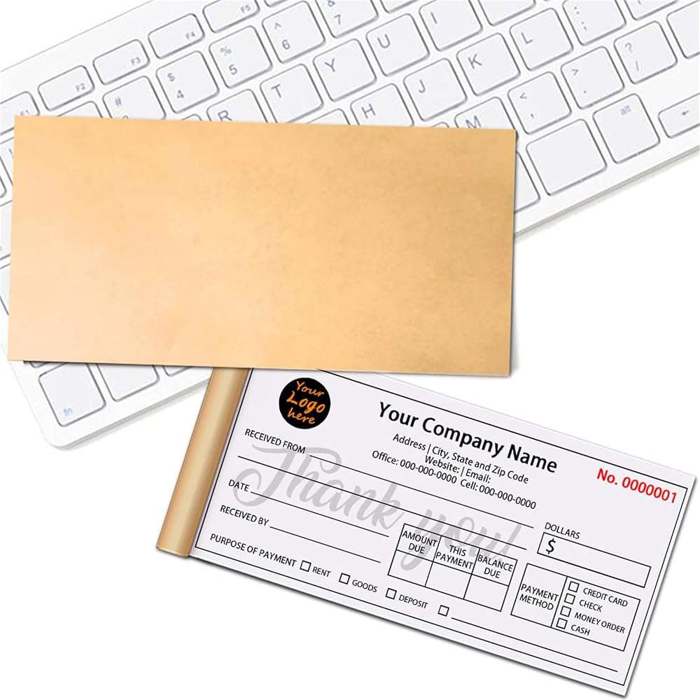 Custom Invoice Book in 3-Part /2-Part Receipt Book with Carbon Copies Personalized Carbonless Service Invoice Form Books Sales Order Book with Company Name Logo Address,H3-Receipt Book - Image 5