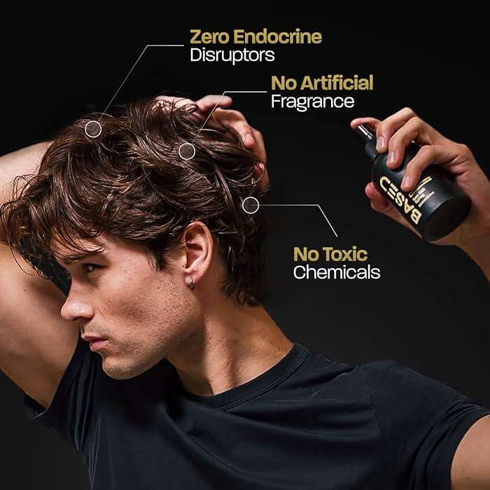 BASED Sea Salt Spray, Natural Finish Sea Salt Spray for Hair, Volume & Texture, Infused with Kelp & Vitamin B5, Light & Non-Greasy, Paraben Free, No Drying Alcohols, 8.5 oz (Pack of 1) - Image 4