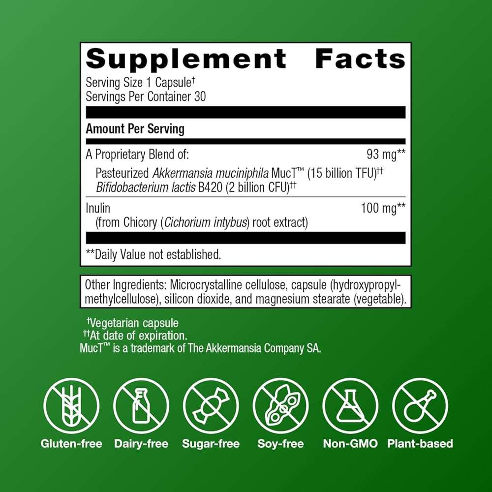 Metagenics UltraFlora Triplebiotic - Prebiotic, Probiotic & Postbiotic Blend with Akkermansia for Gut Health* - Supports Digestive Balance, Microbiome & Immune Function* - Shelf-Stable - 30 Capsules - Image 4