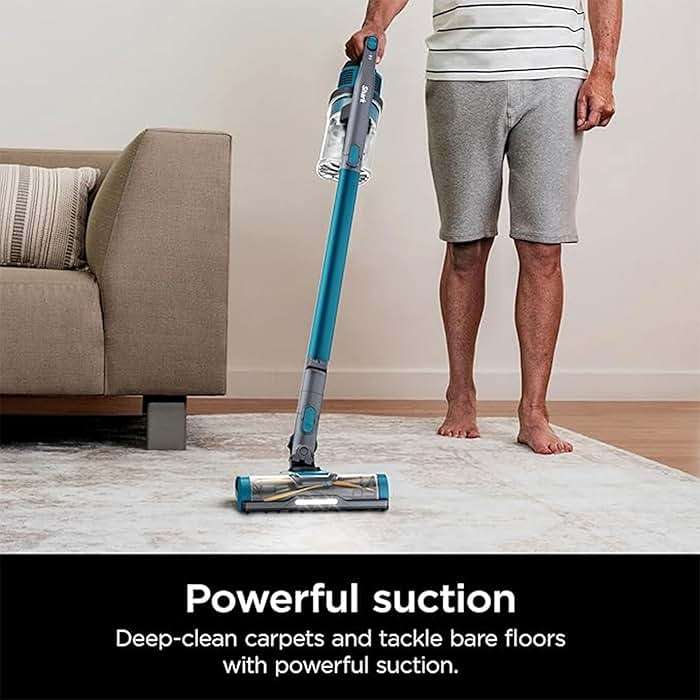 Shark Pet Pro Cordless Lightweight Stick Vacuum Cleaner, Self Cleaning Brushroll, 40 Min Runtime, Removable Handheld, XL Dust Cup, Teal/Grey (Renewed) - Image 2