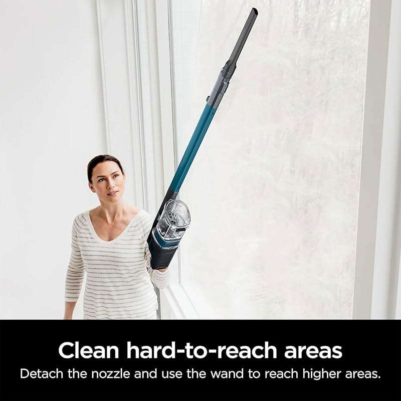 Shark Pet Pro Cordless Lightweight Stick Vacuum Cleaner, Self Cleaning Brushroll, 40 Min Runtime, Removable Handheld, XL Dust Cup, Teal/Grey (Renewed) - Image 3