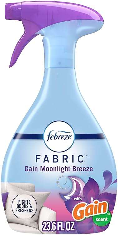Febreze Fabric Spray, Air Freshener, Odor-Fighting Fabric Refresher, Couch and Linen Spray, Sneaker Balls Alternative, Multi-Use, Gain Moonlight Breeze Scent, 23.6 fl oz - Image 1