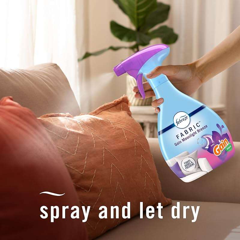 Febreze Fabric Spray, Air Freshener, Odor-Fighting Fabric Refresher, Couch and Linen Spray, Sneaker Balls Alternative, Multi-Use, Gain Moonlight Breeze Scent, 23.6 fl oz - Image 7