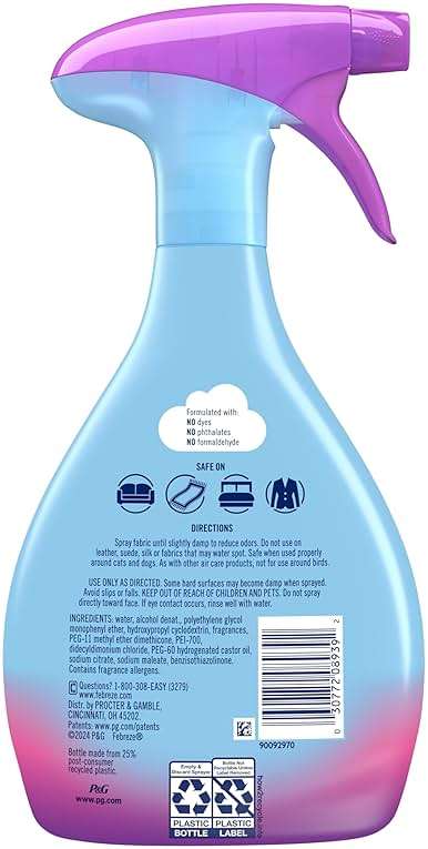 Febreze Fabric Spray, Air Freshener, Odor-Fighting Fabric Refresher, Couch and Linen Spray, Sneaker Balls Alternative, Multi-Use, Gain Moonlight Breeze Scent, 23.6 fl oz - Image 8