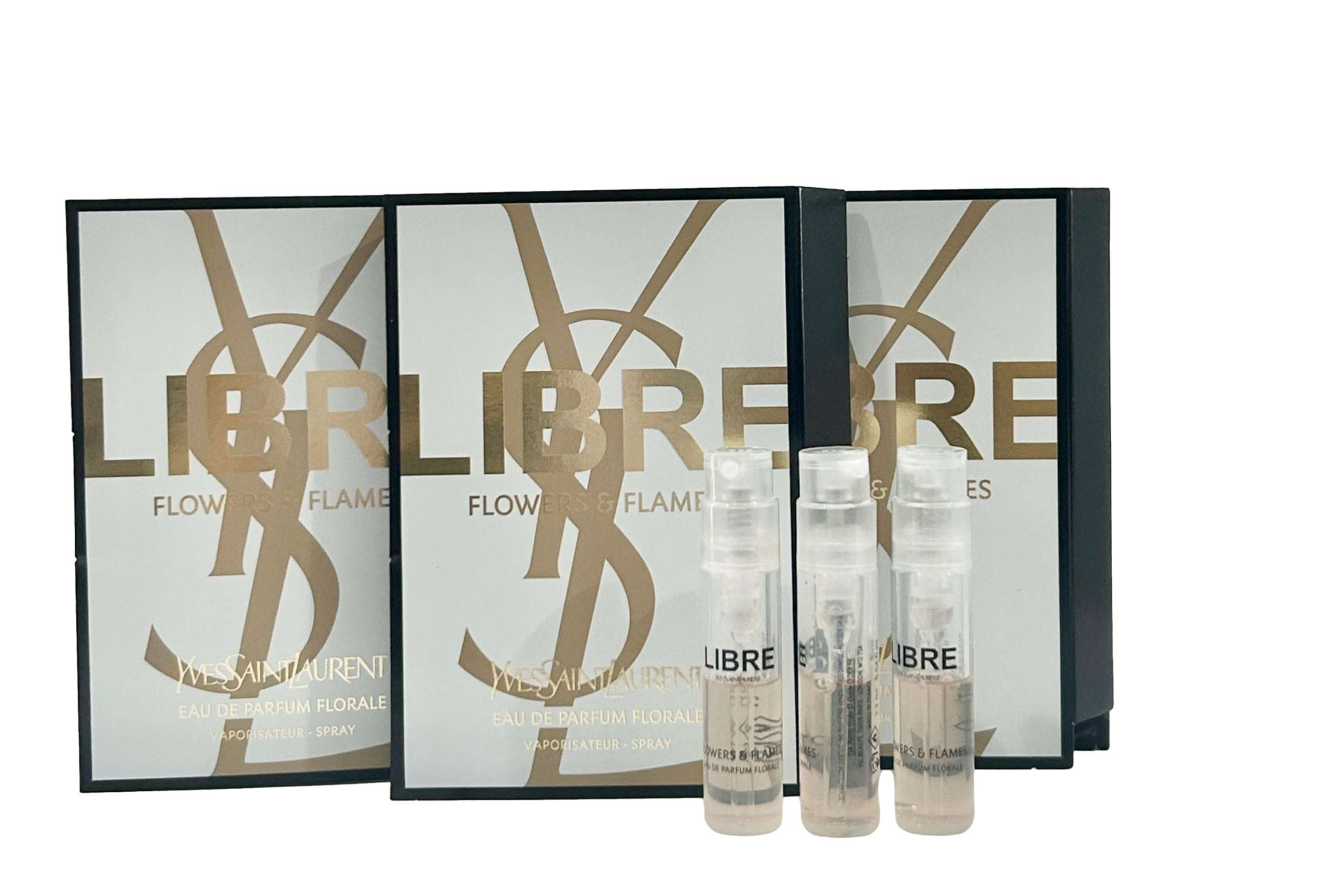 Yves Saint Laurent YSL Libre FLOWERS & FLAMES EDP Sample Women Perfume 1.2 ml / 0.04 oz - set of 3 - Image 1