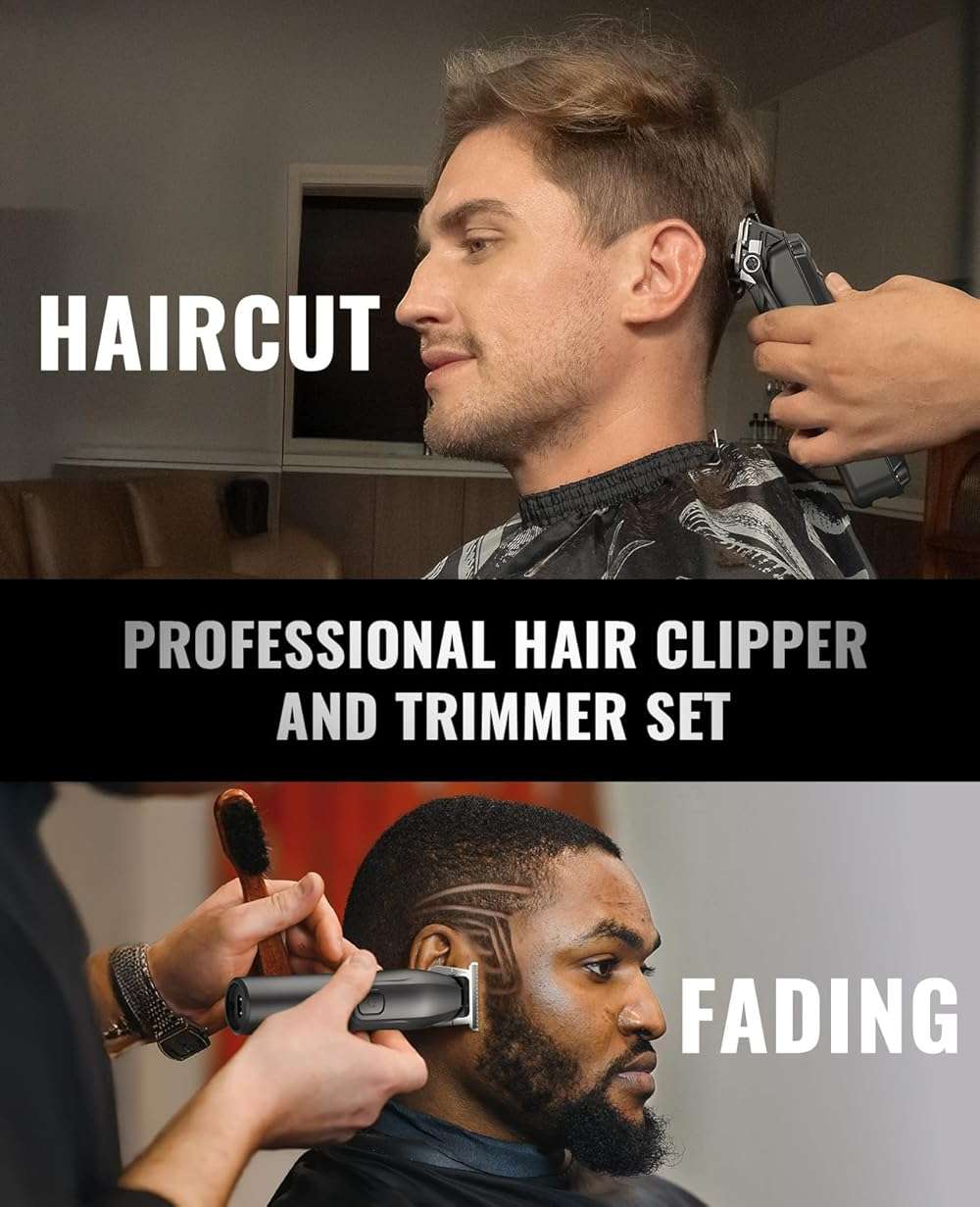 Jack & Rose Clippers and Trimmers Set, Cordless Hair Clippers for Men, Barber Clippers Set - Image 3