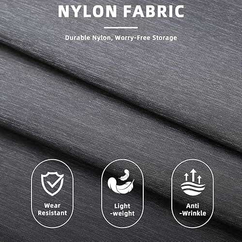 BAGAIL 6 Set Lightweight Compression Packing Cubes with Packing List, Anti-Tearing Expandable Organizer Bags for Travel, Dark Grey - Image 4