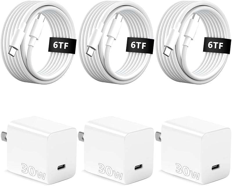 iPhone 15 16 17 Charger Fast Charging,6.6 FT Long USB C Charger Cord with 30W Type C Phone Fast Charging Block for iPhone 17/16/Pro/Pro max/16 Plus, iPhone 15/15 pro/15 pro max/15 Plus,iPad,Android - Image 2