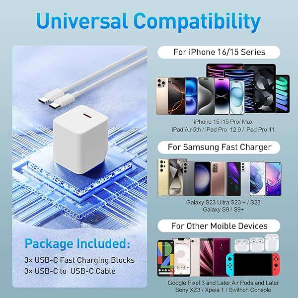 iPhone 15 16 17 Charger Fast Charging,6.6 FT Long USB C Charger Cord with 30W Type C Phone Fast Charging Block for iPhone 17/16/Pro/Pro max/16 Plus, iPhone 15/15 pro/15 pro max/15 Plus,iPad,Android - Image 5