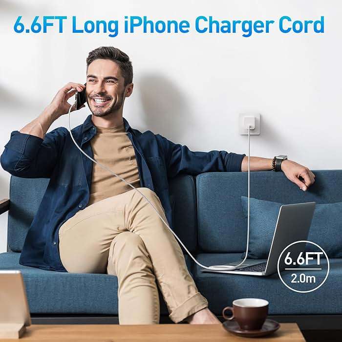 iPhone 15 16 17 Charger Fast Charging,6.6 FT Long USB C Charger Cord with 30W Type C Phone Fast Charging Block for iPhone 17/16/Pro/Pro max/16 Plus, iPhone 15/15 pro/15 pro max/15 Plus,iPad,Android - Image 7