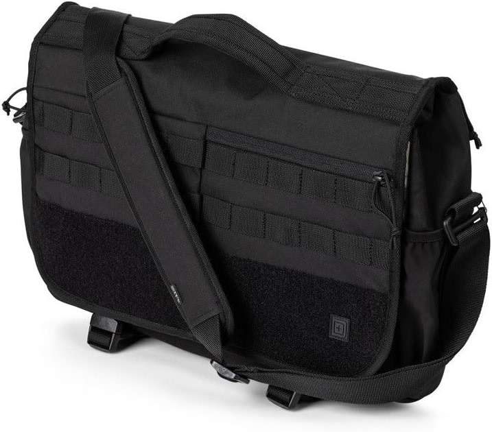 5.11 Tactical Overwatch Messenger Bag, EDC Laptop Carrying Case with Shoulder Strap, Black, 18L, Style 56648ABR - Image 1