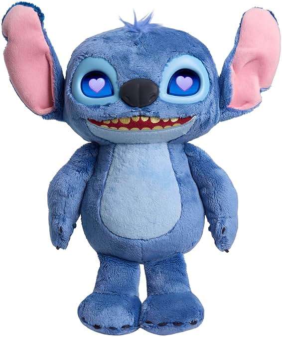 Disney Stitch Many Moods 14-inch Interactive Plush, 50+ Sounds & Phrases, LCD Eyes, Inspired by Disney's new Live-Action Lilo & Stitch Movie, Toy for Fans, Girls, Boys, Kids 3+ by Just Play - Image 1