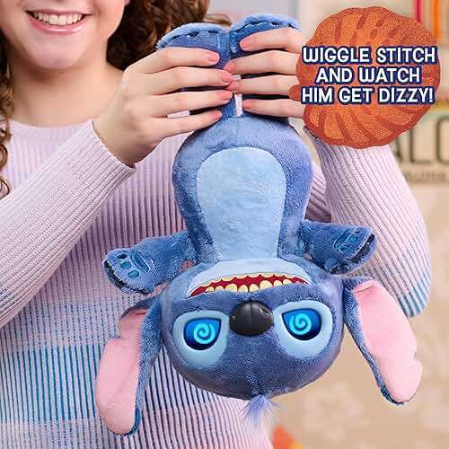 Disney Stitch Many Moods 14-inch Interactive Plush, 50+ Sounds & Phrases, LCD Eyes, Inspired by Disney's new Live-Action Lilo & Stitch Movie, Toy for Fans, Girls, Boys, Kids 3+ by Just Play - Image 5