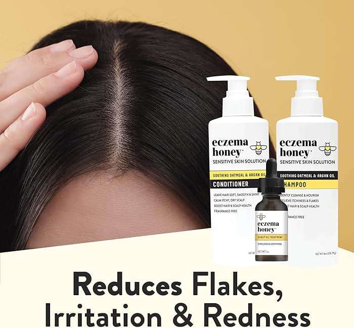 ECZEMA HONEY Scalp Kit - Natural Anti Dandruff Shampoo, Conditioner, & Scalp Oil for Flakes - Argan Oil & Tea Tree Oil for Hair - Eczema Treatment Helps Psoriasis, Seborrheic Dermatitis, & More - Image 6