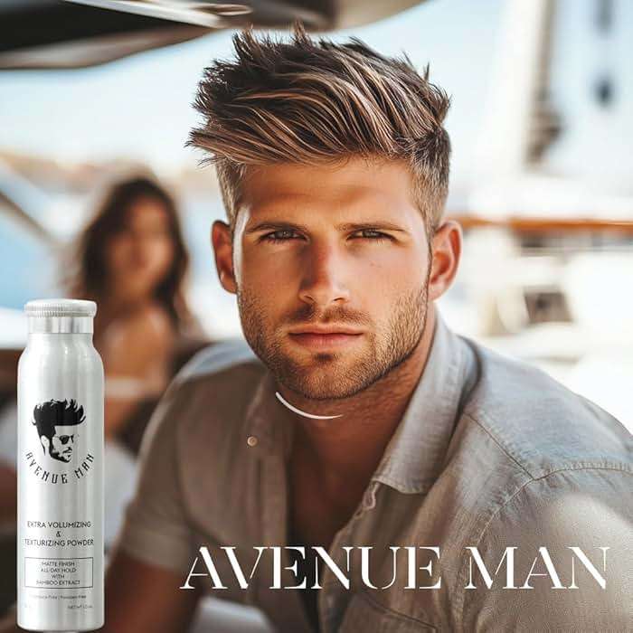 Avenue Man Extra Volumizing & Hair Texture Powder for Men - Matte Finish Hair Styling Powder For Men - All-Day Hold, Bamboo Extract Texturizing Dust - No Shine Volumizing Boost - Image 6