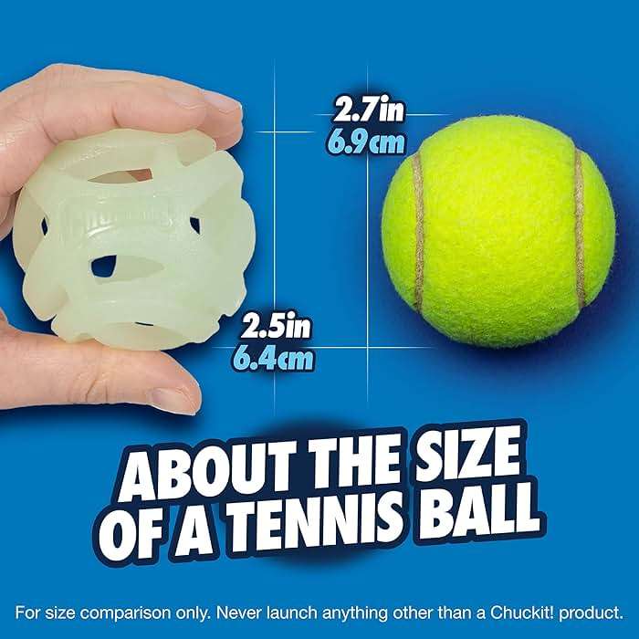 Chuckit! Air Glow Fetch Ball Dog Toy, Medium (2.5 Inch) Pack of 2, for Breeds 20-60 lbs - Image 4