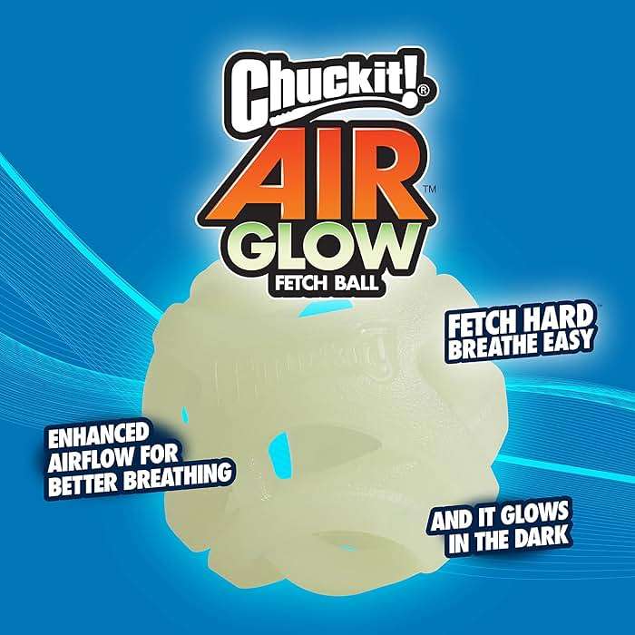 Chuckit! Air Glow Fetch Ball Dog Toy, Medium (2.5 Inch) Pack of 2, for Breeds 20-60 lbs - Image 6