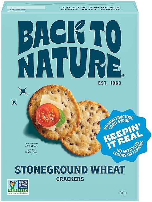 Back To Nature, Crackers Stoneground Wheat Original, 5 Ounce - Image 1