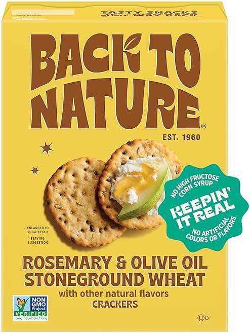 Back To Nature, Crackers Stoneground Rosemary And Olive Oil, 5 Ounce - Image 1