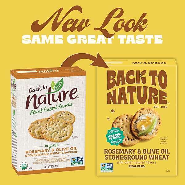 Back To Nature, Crackers Stoneground Rosemary And Olive Oil, 5 Ounce - Image 6