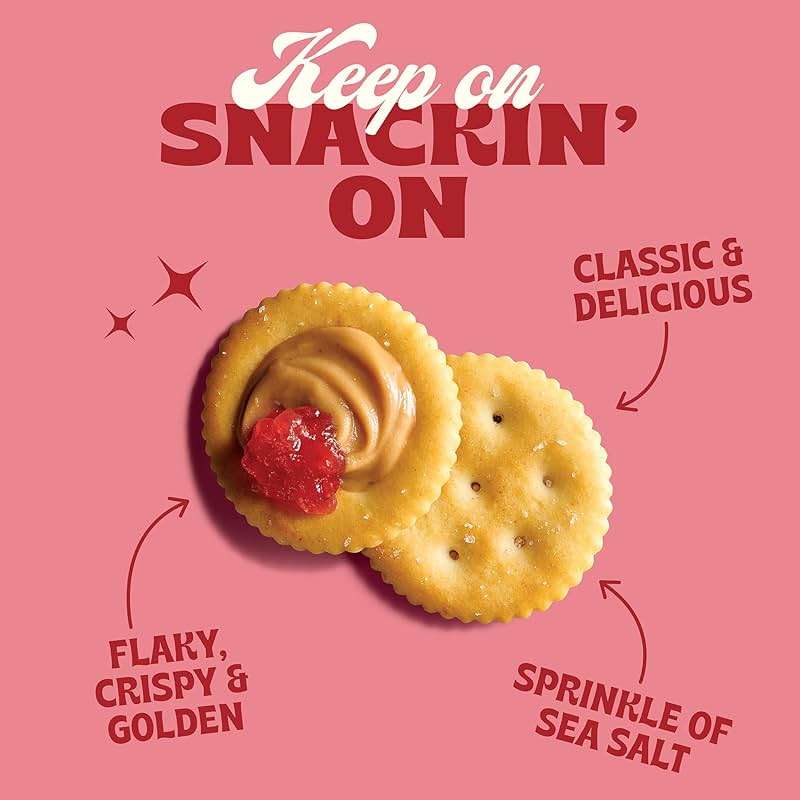 Back to Nature Classic Round Crackers, Non-GMO, Vegan Friendly Snack Cracker, Made with Wheat Flour & Sea Salt, Snack Happy, 6.5 oz Box - Image 3