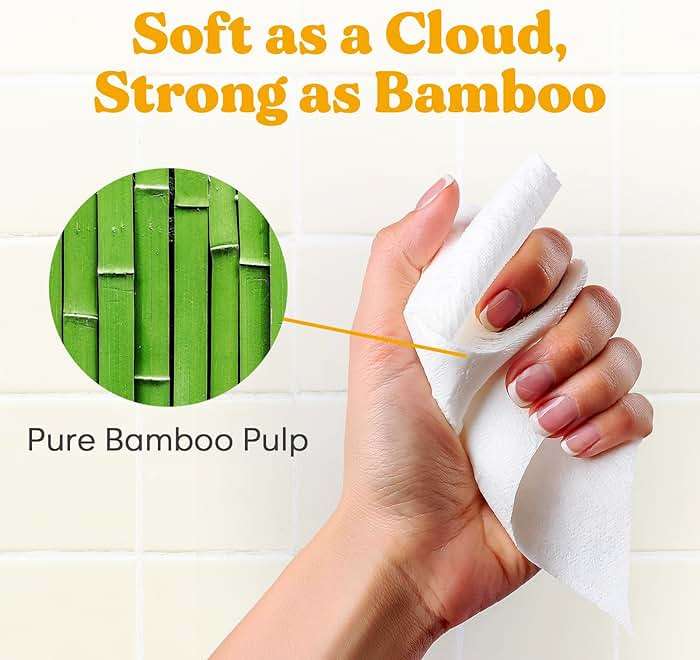 ZENO Organic Bamboo Toilet Paper 3 Ply - Sustainable Toilet Paper - 12 Jumbo Rolls & 350 Sheets Per Roll - Septic Safe - 100% Natural - PFAS & BPA Free - FSC Certified - Image 3