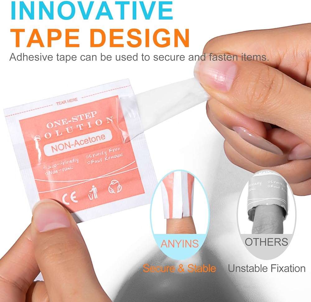 ANYINS Nail Polish Remover Pads，200PCS Fast Remove Nail Polish Remover Wipes with Nutrition Oil Individually Wrapped Professional Nail Salon and Home Use - Image 6