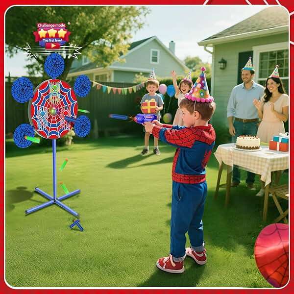 M&LD Shooting Games, 40 Foam Darts & Shooting Targets & 2 Toy Guns, Birthday Party Family Outdoor Games, Outside Backyard Yard Games for Kids Ages 4-8 - Image 2