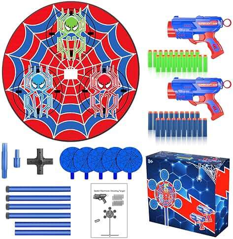 M&LD Shooting Games, 40 Foam Darts & Shooting Targets & 2 Toy Guns, Birthday Party Family Outdoor Games, Outside Backyard Yard Games for Kids Ages 4-8 - Image 9