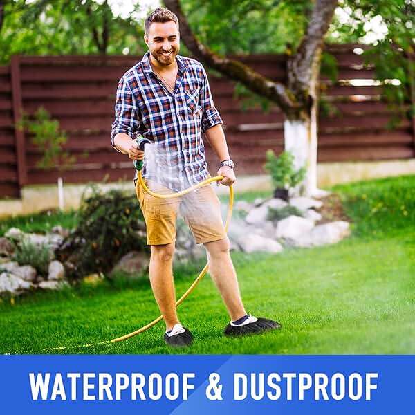 squish Shoe Covers Disposable Non-Slip, 100 Pack 6g Thick Booties Cover, Waterproof Slip Resistant Disposable Shoe Covers Durable Protector Covers for Indoors and Outdoors Fit Up to 13 Size (Black) - Image 5