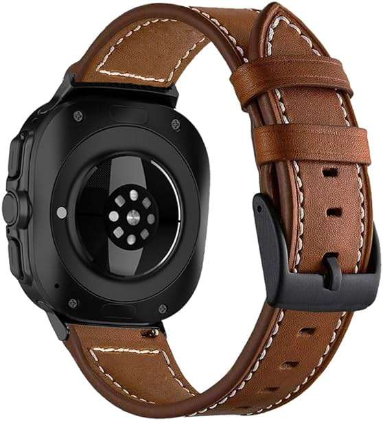 YEEJOK Compatible for Samsung Galaxy Watch Ultra 47mm Bands 2024/2025, Stainless Steel Metal+Leather Watch Straps Replacement for Men Women Smartwatch Accessory - Image 5