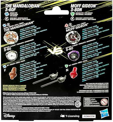 Beyblade X and Star Wars Collab The Mandalorian 3-60F vs. Moff Gideon 3-80N, Multipack - Image 5