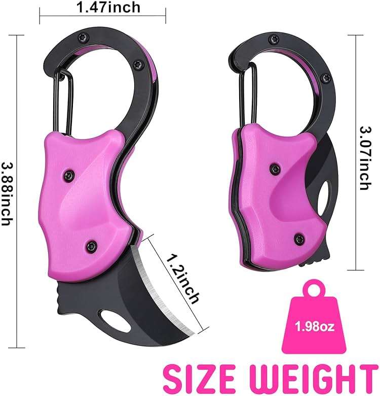 ZAVIT Womens Gifts for Christmas, Keychain with Box Cutter Pocket Knife,Christmas Stocking Stuffers for Women Mom, Birthday Gifts Idea for Mom Wife, EDC Gadgets for Everyday Carry, P-ink - Image 2