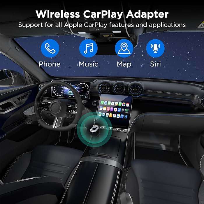 vnilrgle Wireless CarPlay Adapter 2024 Upgrade, Plug and Play, No Latency, Converts Factory Wired to Wireless, Compatible with iPhone 6+ and 2015+ Cars, Bluetooth 2.4GHz and Wi-Fi 2.4+5.8GHz - Image 3