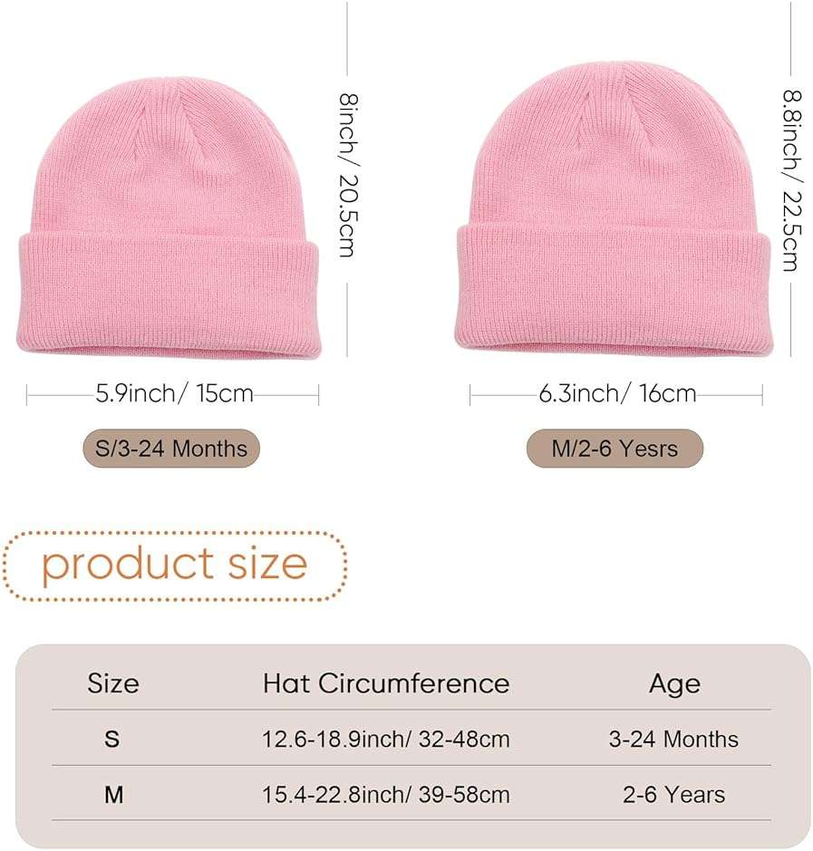 AQOKKA Baby Beanies Toddler Winter Hats Soft Infant Knit Hat for Baby Boys Girls Warm Caps Beanies Cold Weather - Image 2