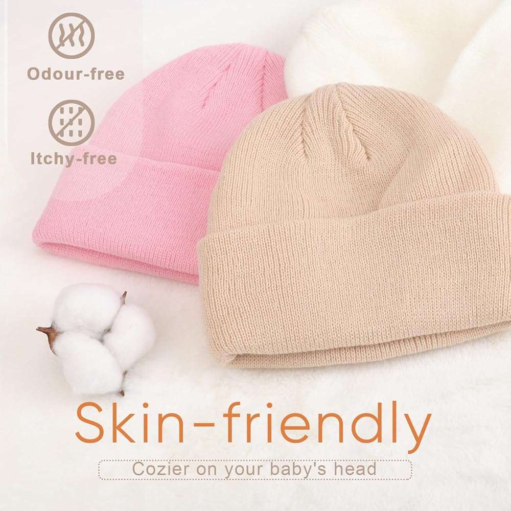 AQOKKA Baby Beanies Toddler Winter Hats Soft Infant Knit Hat for Baby Boys Girls Warm Caps Beanies Cold Weather - Image 3