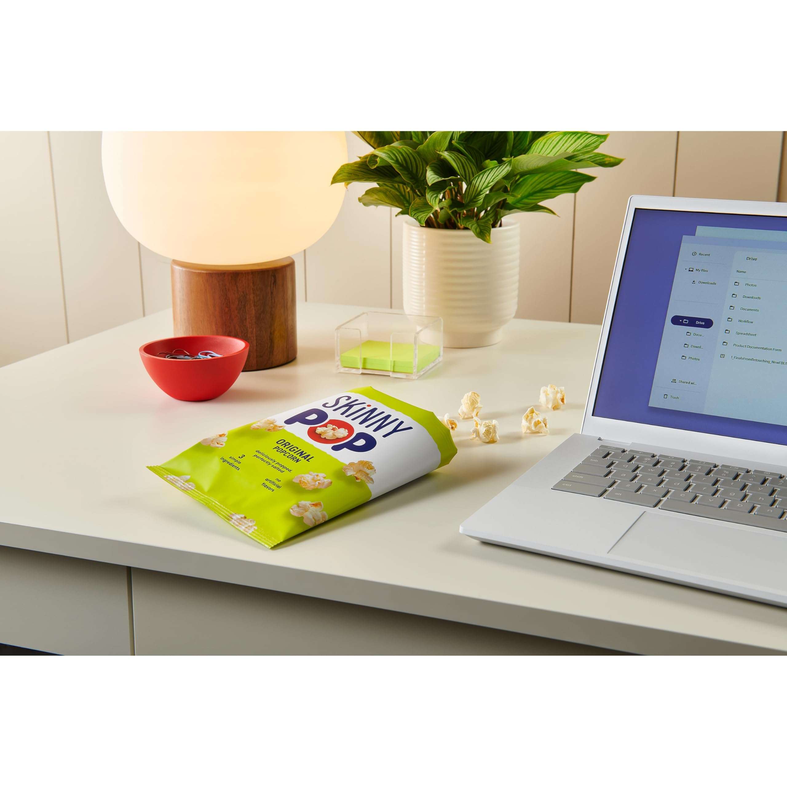 SkinnyPop Popcorn, Original, Whole Grain, Dairy-Free Snack, 0.65oz Bags (6ct) - Image 5
