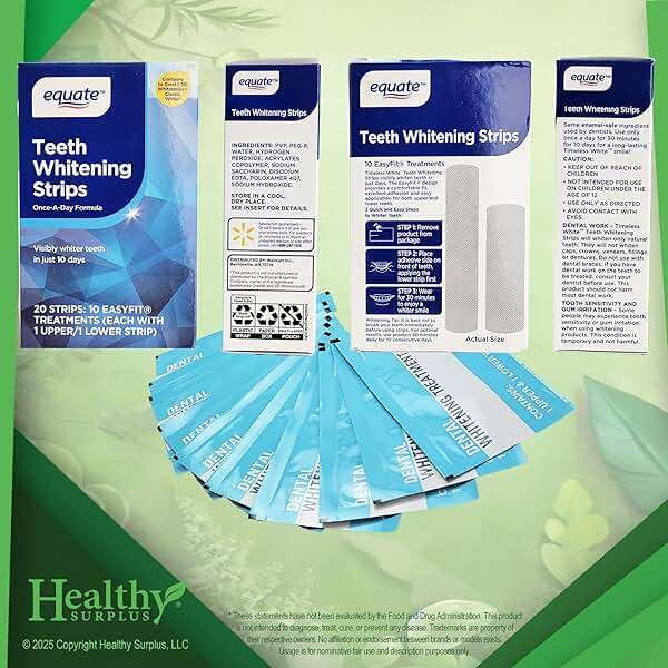 Teeth Whitening Strips 10 Easyfit Treatments (1 Upper/1 Lower Strip for 20 Total Strips) - Image 9