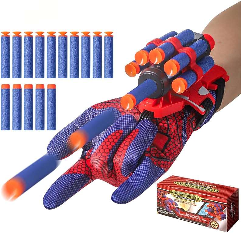 AIUAZA Shooting Toys, Children's Role-Playing launchers with Gloves, Wrist Firing Toy, Foam Blasters,Children's Dress up Toys for 6+Years Old - Image 1