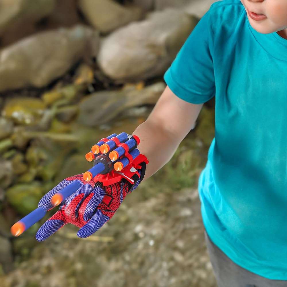 AIUAZA Shooting Toys, Children's Role-Playing launchers with Gloves, Wrist Firing Toy, Foam Blasters,Children's Dress up Toys for 6+Years Old - Image 2