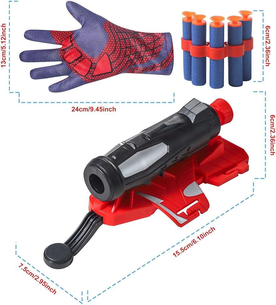 AIUAZA Shooting Toys, Children's Role-Playing launchers with Gloves, Wrist Firing Toy, Foam Blasters,Children's Dress up Toys for 6+Years Old - Image 3