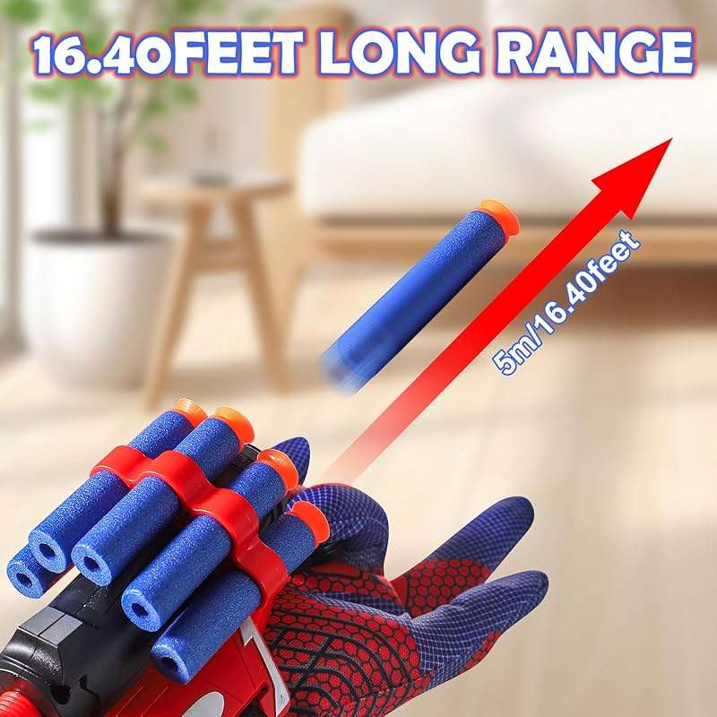 AIUAZA Shooting Toys, Children's Role-Playing launchers with Gloves, Wrist Firing Toy, Foam Blasters,Children's Dress up Toys for 6+Years Old - Image 5
