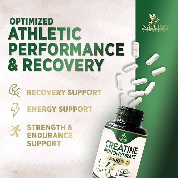 Creatine Monohydrate 3000mg Per Serving – Micronized Creatine Powder Capsules - Supports Lean Muscle, Strength, Energy, & Endurance - Nature's Supplement, Non-GMO, Bottled in USA - 120 Capsules - Image 6