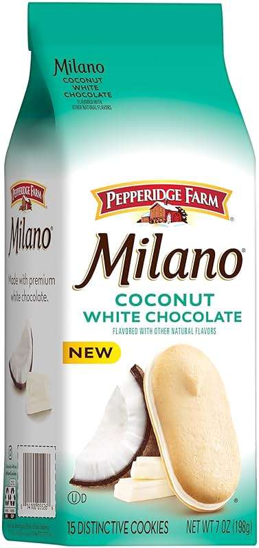 Pepperidge Farm Milano White Chocolate Coconut Flavored Cookies, 7 Oz Bag - Image 5